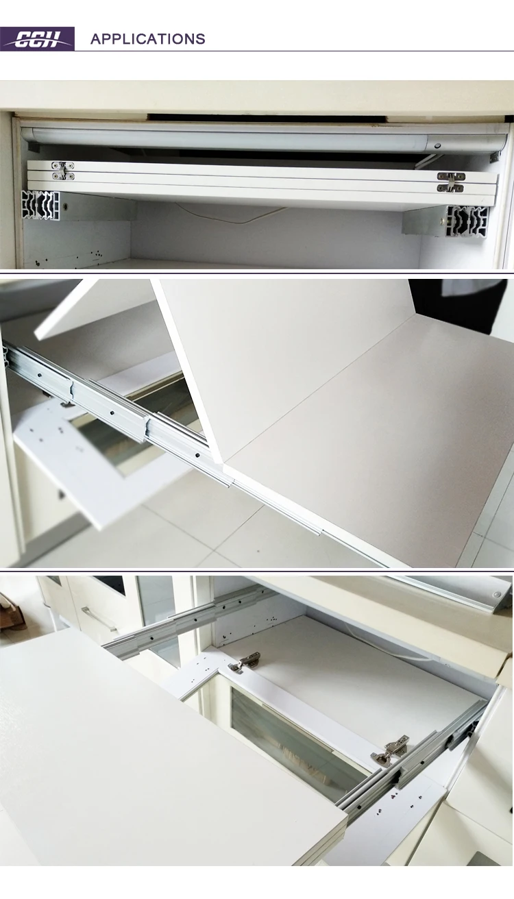 6 Sections Aluminum Dining Table Extender Mechanism Slide Pull Out