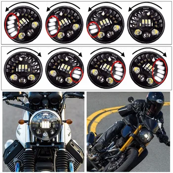 7inch Round Led Motorcycle Headlight With Housing Bucket For Harley