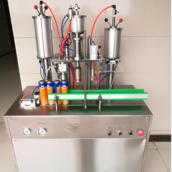 
 Усовершенствованные полуавтоматические пневматические аэрозольные разливочные машины  