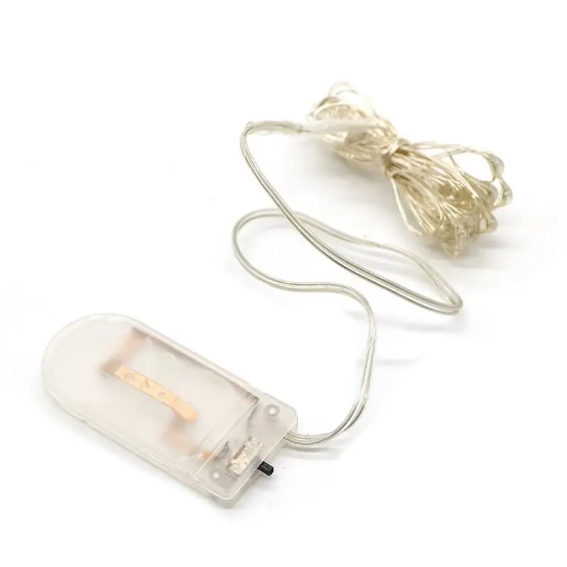 2M Waterproof LED Outdoor Lighting Strings CR2032 Battery Powered Flexible Copper Wire String Light LED Lamp for Christmas