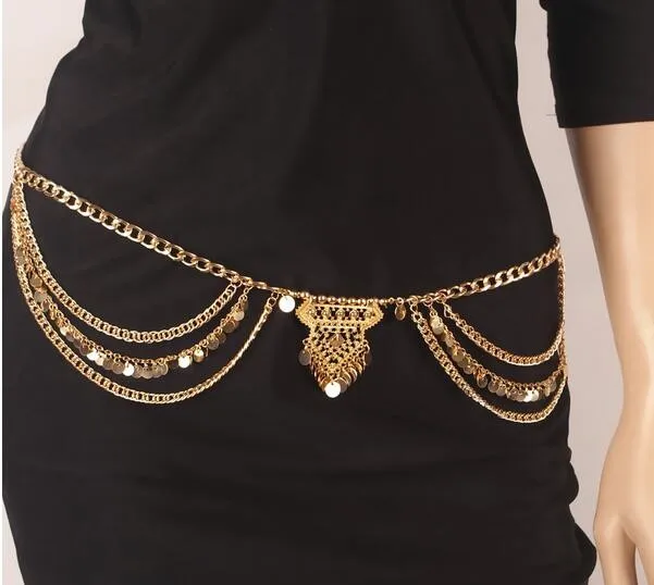 Tassel Metal Belly Chain Belt Bohemian Ethnic Body Chain Women  Body Jewelry 