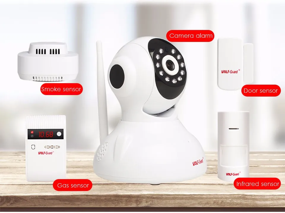 WolfGuard Smart WIFI  IP  Camera Security  Alarm System