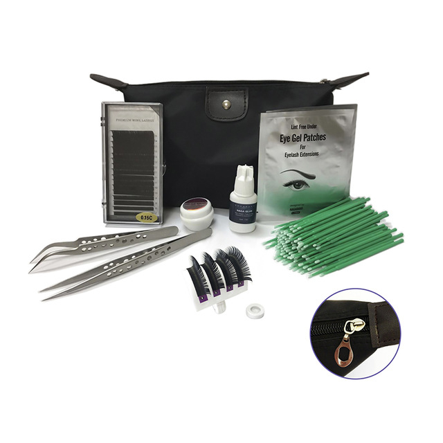 Оптовая продажа, Набор накладных ресниц с фирменной торговой маркой, комплект накладных ресниц из норки, Наборы инструментов для наращивания ресниц