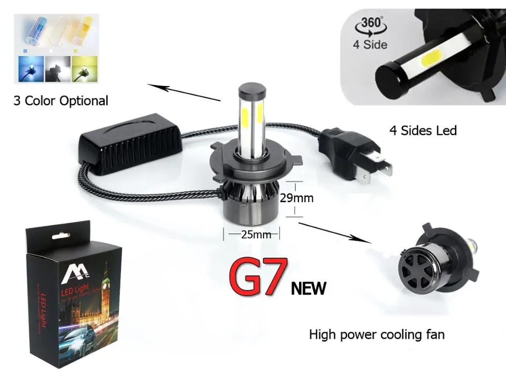 12v mini g7 auto headlight 80w