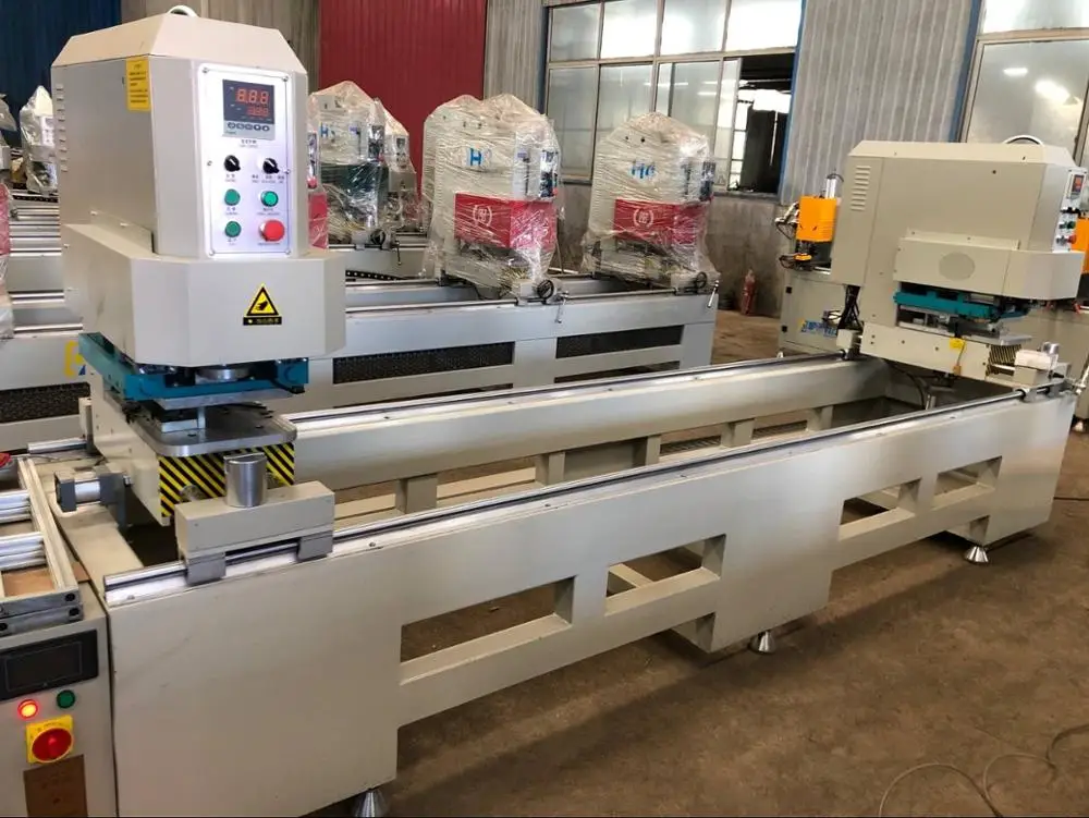 Цветной бесшовный сварочный аппарат из ПВХ с 2 головками для окон из ПВХ