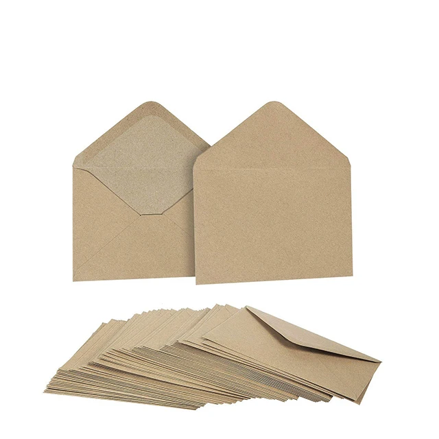Индивидуальный размер и логотип, крафт-материал и Подарочный конверт, коричневый крафт-бумажный конверт