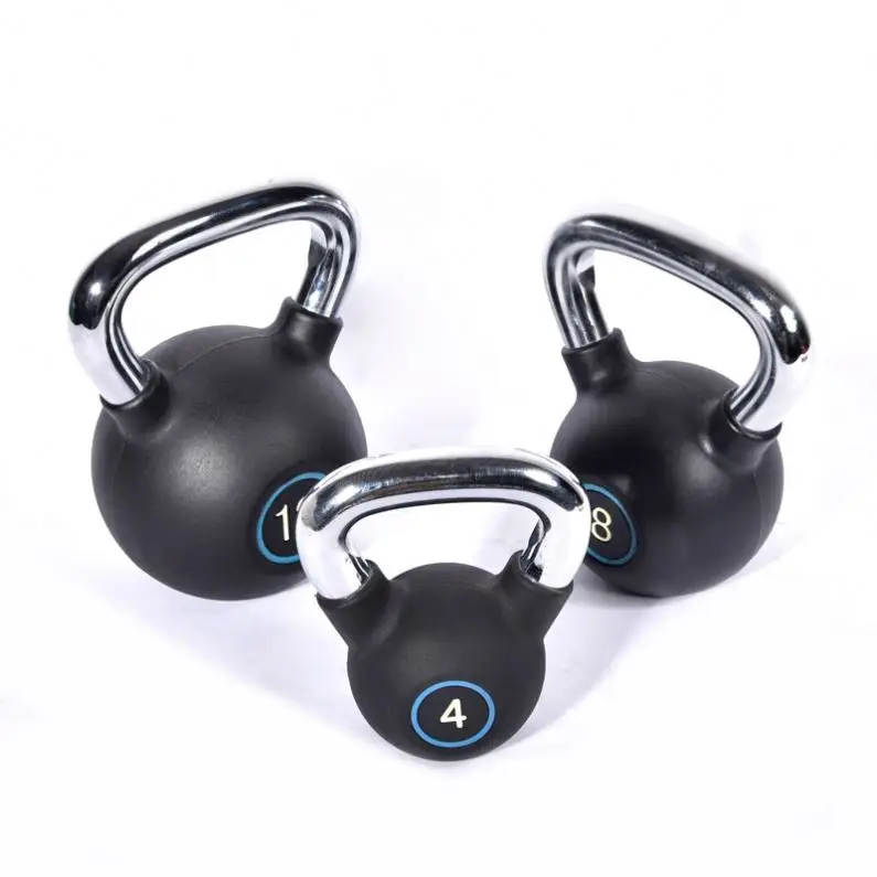 Оптовая продажа с фабрики тренажерный зал фитнес-Пользовательские Подъемный Вес с резиновым покрытием Kettlebel