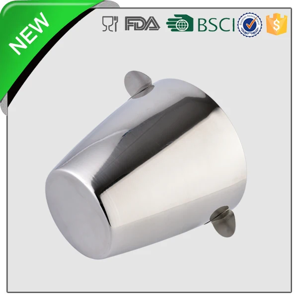 Factory Direct 3L Round Big Champagne Stainless Steel Wine Chiller Silver Metal Gift Pail in Beer Inox Ice Buckets With Handle