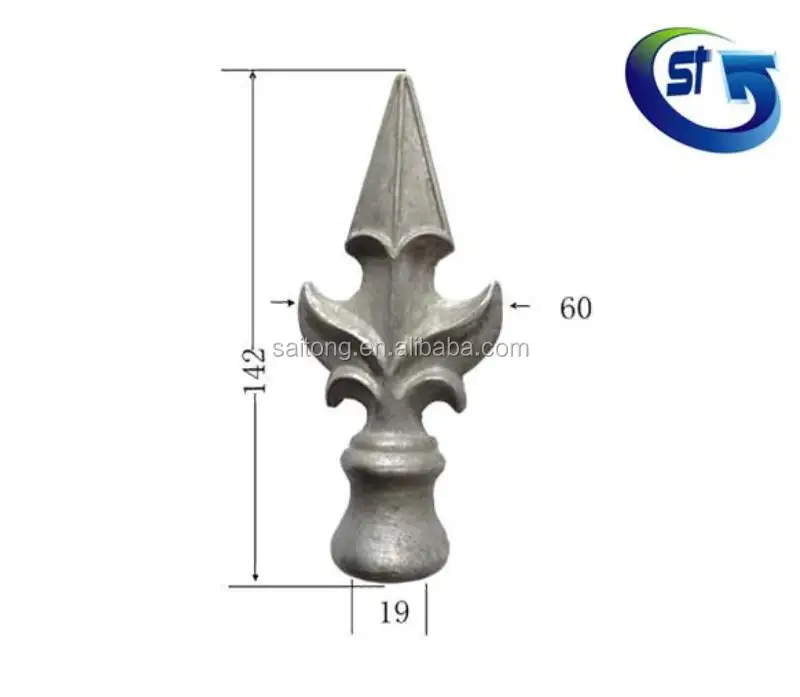 Fence Spikes Decorative Security Fence Spearhead Wholesale Most Popular Iron China Metal Garden Fence Aluminum Gate Not Coated