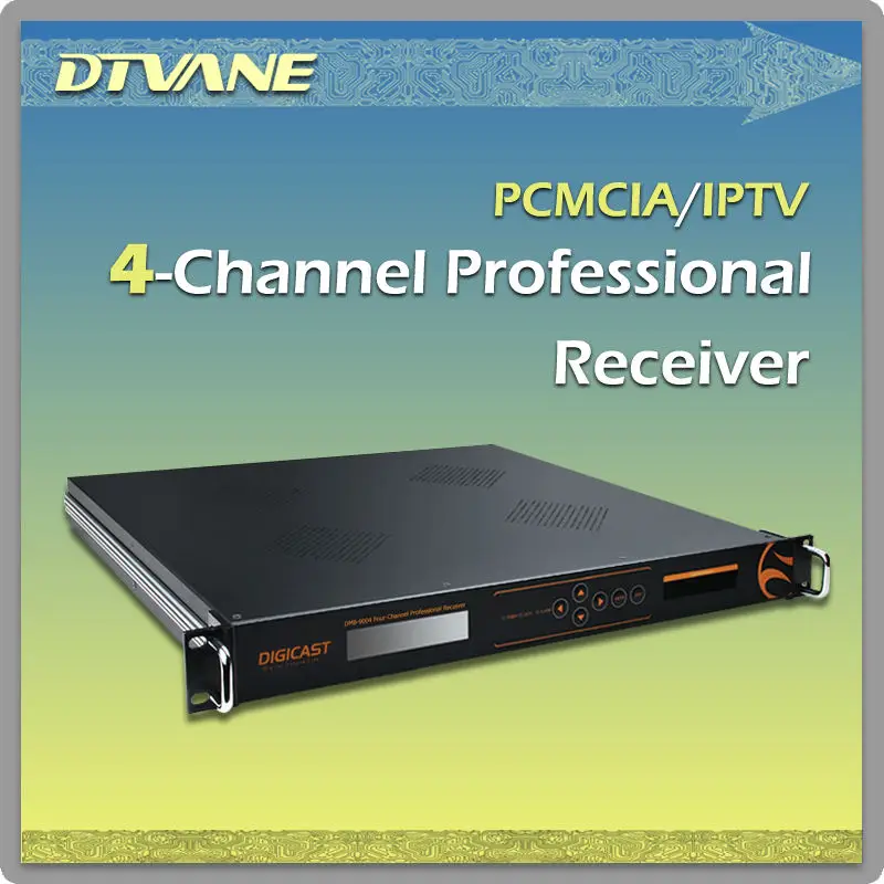 Support Descrambling 4 CI Slots DVB to IP Gateway Satellite TV Decoder Satellite Receiver for IPTV Application