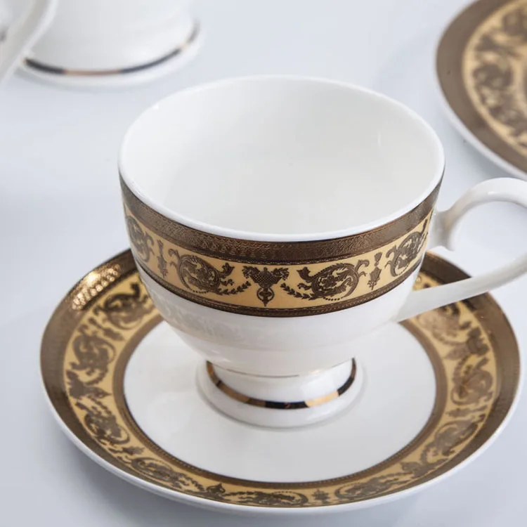 Elegant Design Decal Vintage Bone China Dinnerware