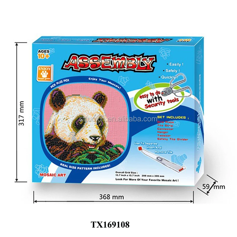 Panda Shape Mosaic Diy Name Puzzle For Kids Buy Shape Puzzle Diy Puzzle Name Puzzle For Kids Product On Alibaba Com