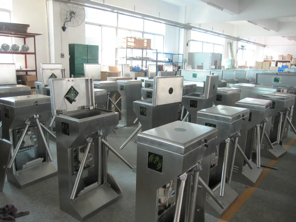 Access Control Semiautomatic Gate Solenoid Biometric Tripod Turnstiles Support With Coin Acceptor