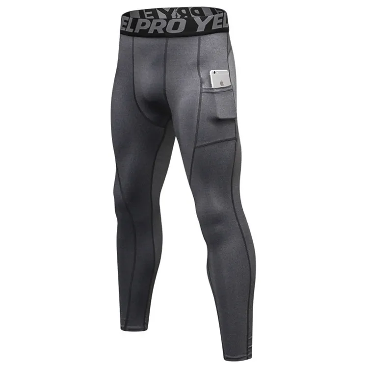 Men's Compression Pants Pockets Cool 