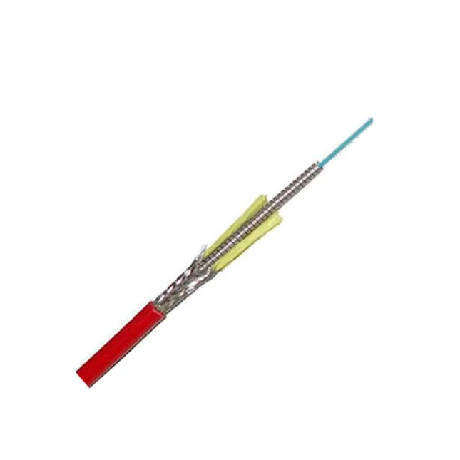 SUS Spring Tube Tight Buffer Fiber Armored Temperature Sensing Fiber Optic Cable