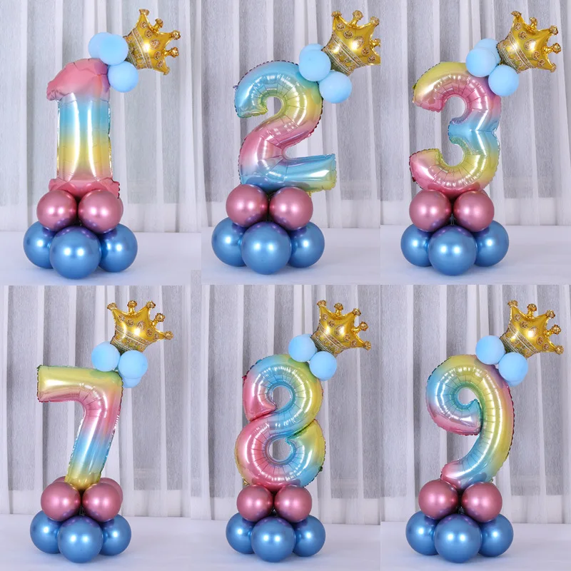 Adornos Para Fiesta De Cumpleanos Con Todos Los Numeros Miniglobo De Corona Para Bebe Soporte De Cumpleanos Columna Globos Degradados Buy Numero Gigante Globo De La Hoja Boda Globo De La Hoja Product On Alibaba Com