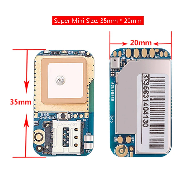 Topin ZX612 Mini GPS Tracker PCB board, GSM quad band GPS LBS 
