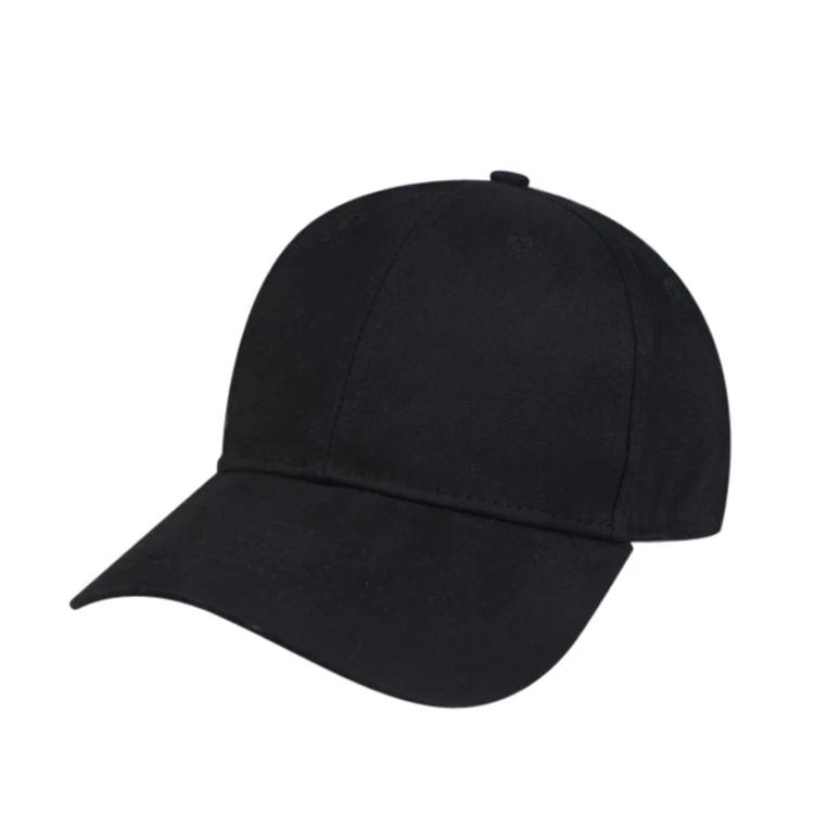Wholesale de China, bajo MOQ, gorras de béisbol sencillas negras, sombreros ajustados con From