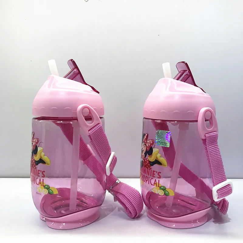 YAQI BPA free baby water bottle with straw flip lid custom KIDS cartoon  printing