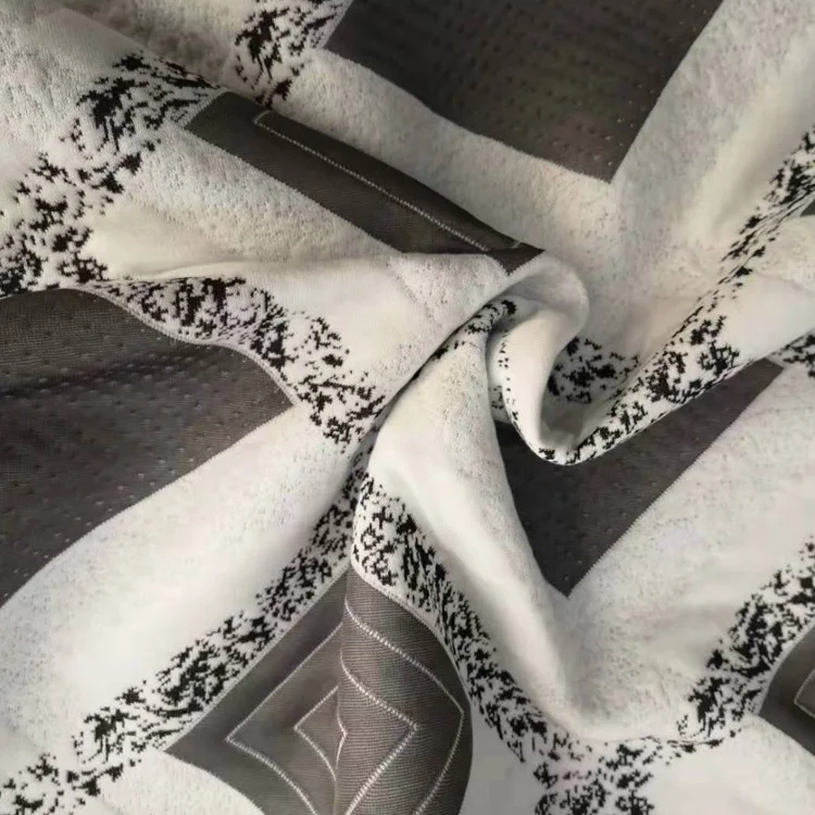 Матрас вискоза/полиэстер ткань водонепроницаемый жаккардовая ткань с добавлением полиэстера/хлопчатобумажная ткань, тянущаяся в 4 направлениях, матрасная ткань из полиэфирного волокна