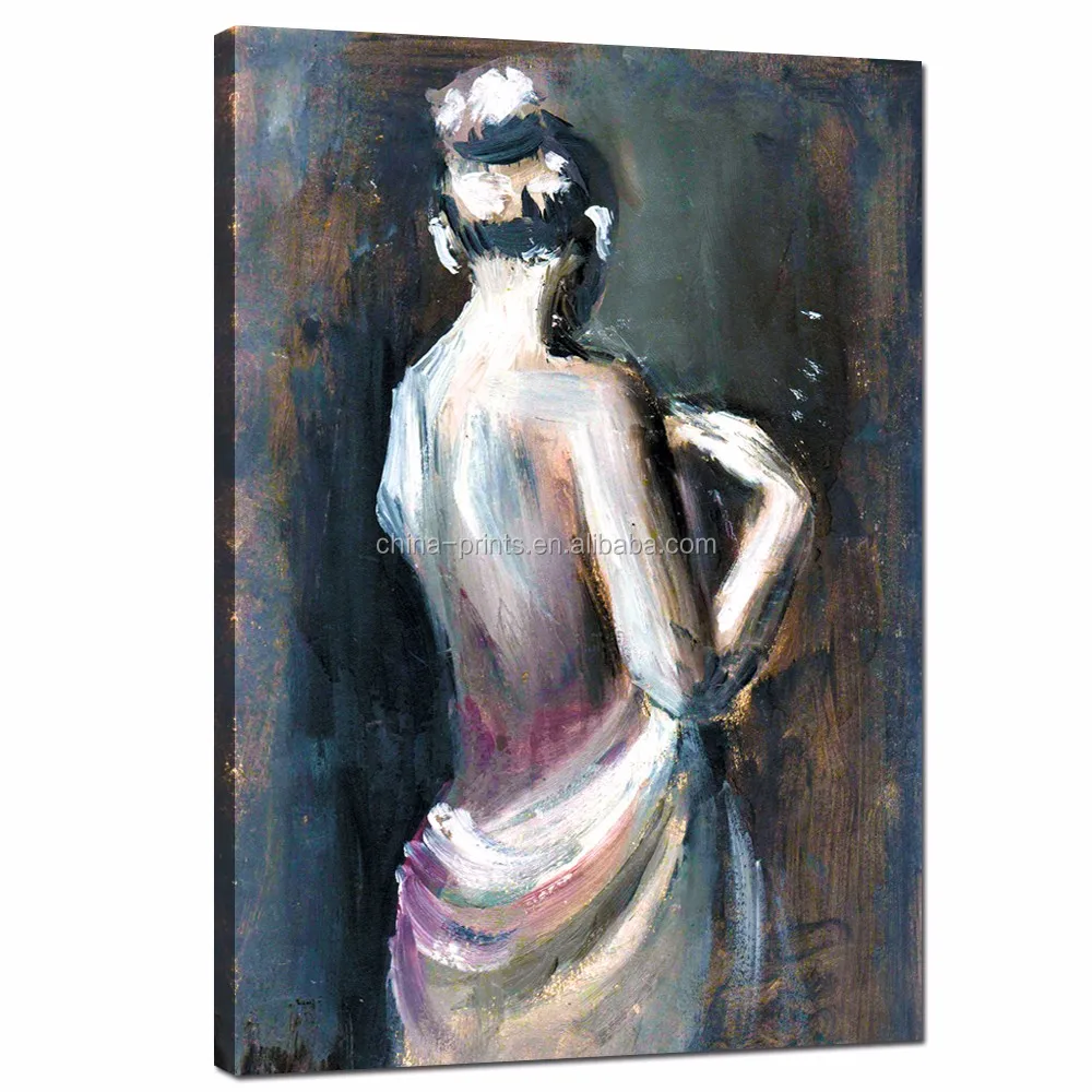 Woman Figure Painting Wall Art Watercolour Nude Erotic Painting
