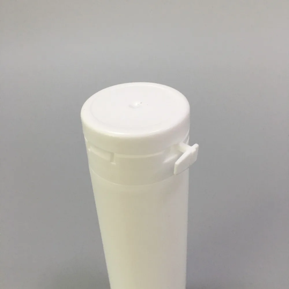 60ml HDPE White Plastic Bottle with Tearing Pop up Lids for Candy or Chewing Gum
