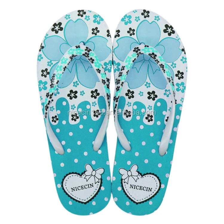 Сердце-образный трафаретная печать флип-флоп