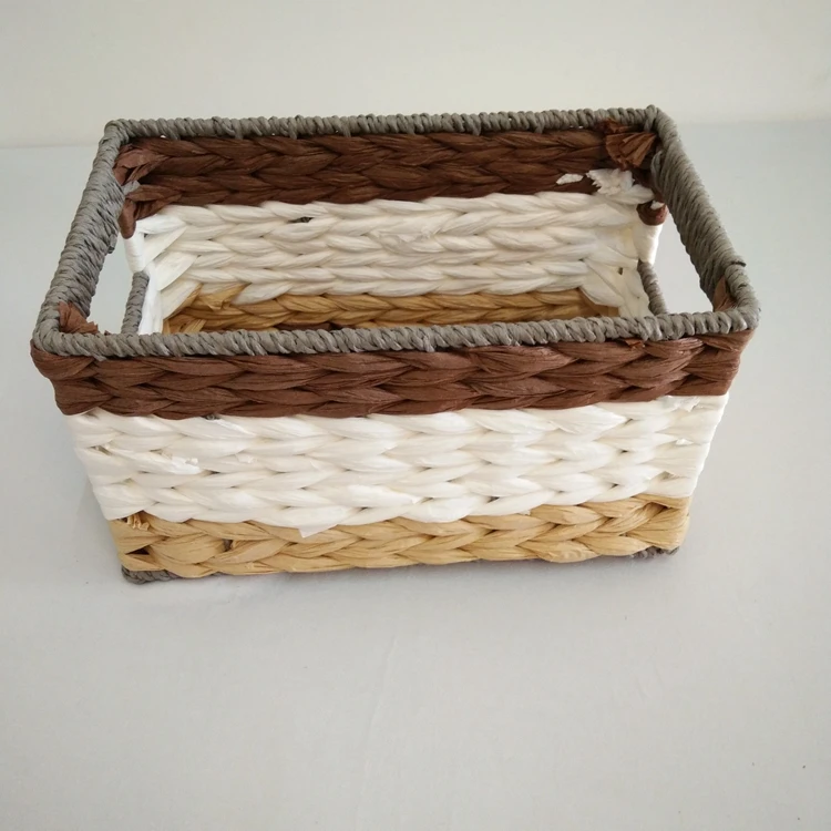 家庭存储和装饰塑料编织篮 - buy plastic weave basket,pvc woven