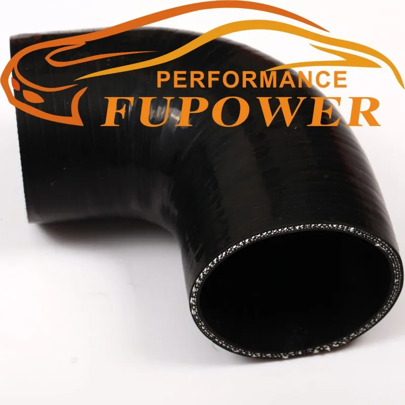 Manguera Reductor De Silicona 90 Grados, 32mm (1") ID, Para Intercooler - Incluye 2 Abrazaderas, Negro, Resistente A Altas Temperaturas