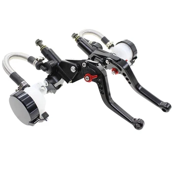 Universal 125cc-600cc 7/8" front handle bars hydraulic master cylinder brake clutch levers sale on factory price