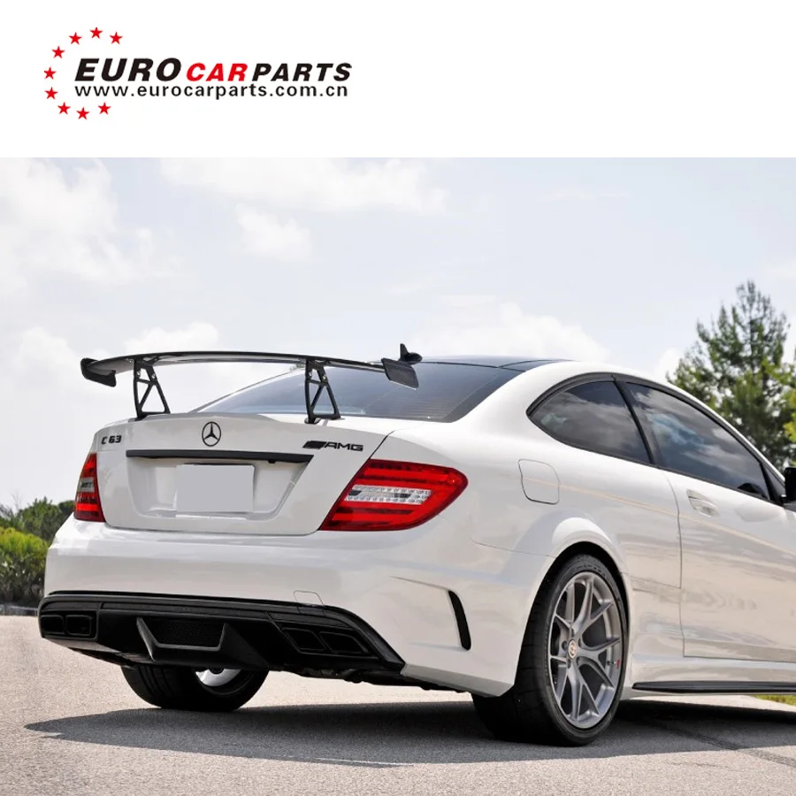 C CLass W204 C63 coupe carbon finber Black wide style rear wing fit for ...