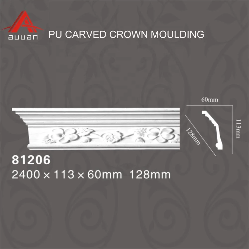 Polyurethane Pop Foam Cornices Frame Moulding False Ceiling Moulding for House Design