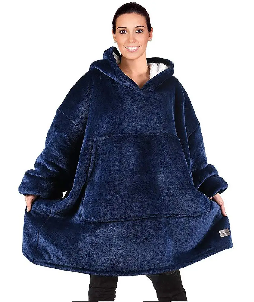 oversized fleece hoodie blanket