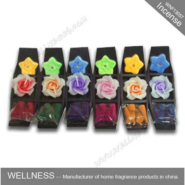 Дешевые различных цвет благовония конусов и свечи оптом