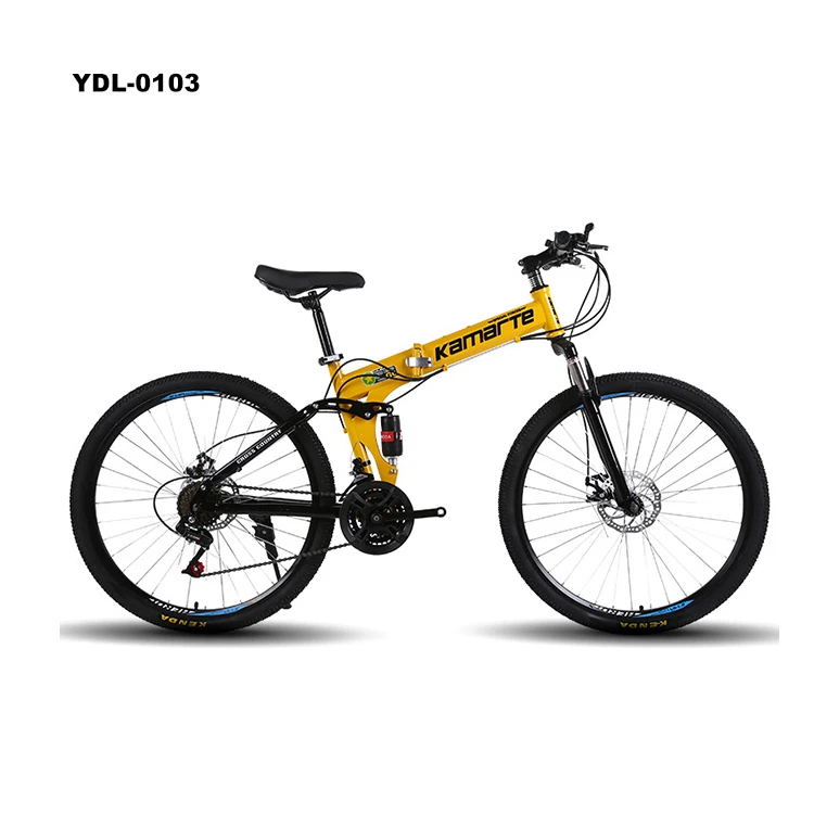 Factory Direct Sales Mountain Bike 26 Inch 21 Speed Folding Damping  Two-disc Brake Bicycle
