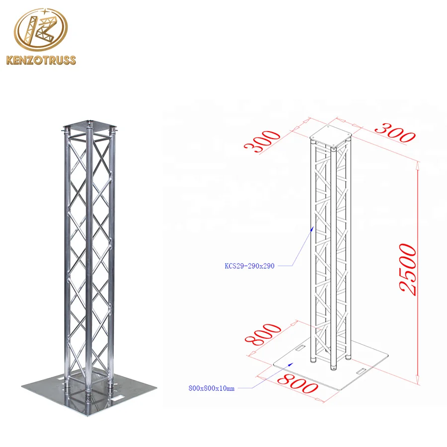 2 Meters Aluminum Light Truss Display for Dj Moving Head Totem Truss