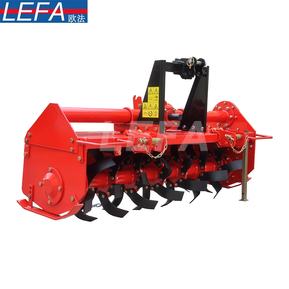 Agricultural Compact Tractor 3-point Hitch Heavy Duty Rotary Tiller Pto Rotavator for Sale Provided Gearbox Transit China France