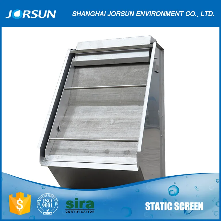 Static Sieve Bar Screen for Chemical Processing Wastewater Treatment