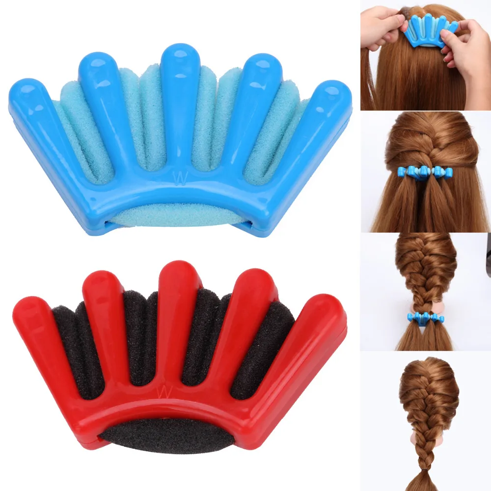 2 colors lady french hair braiding
