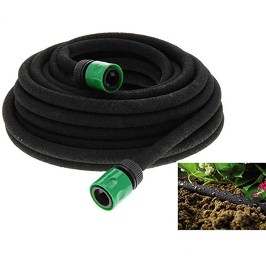 HIGH QUALITY 15M POROUS SOAKER HOSE GARDEN IRRIGATION LAWN WATERING 