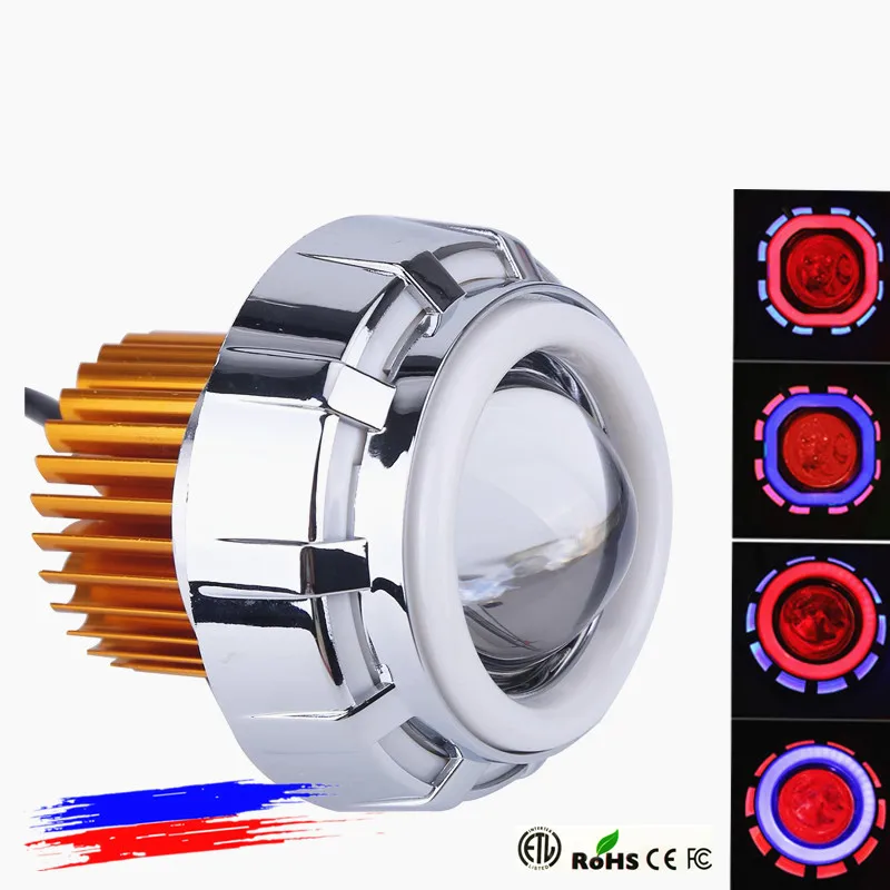 
 10 Вт светодиодные фары «ангельские глазки», «дьявольские глазки», мотоциклетные фары, дальний и ближний свет, стробоскоп, моторная фара для велосипеда  