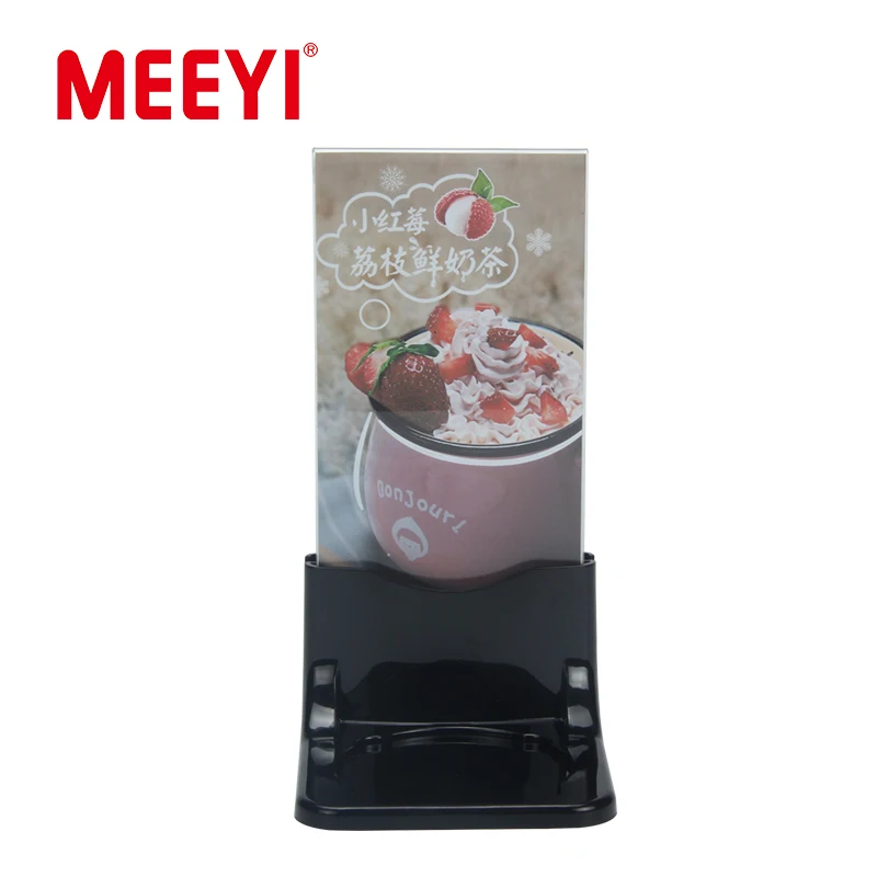 Meeyi Food Court Wireless Call System Waiter Call Button With Table Stand Menu Holder