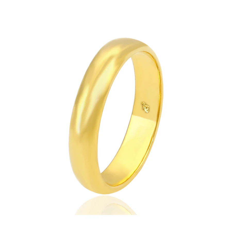 18ct Gold Filled Wedding Ring Band Plain Slim 4mm Mens or Womens 18K GF |  eBay