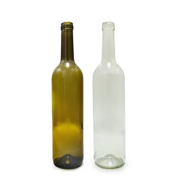 Imported clear 470g weight round shape 375ml 500ml 750ml glass wine bottle