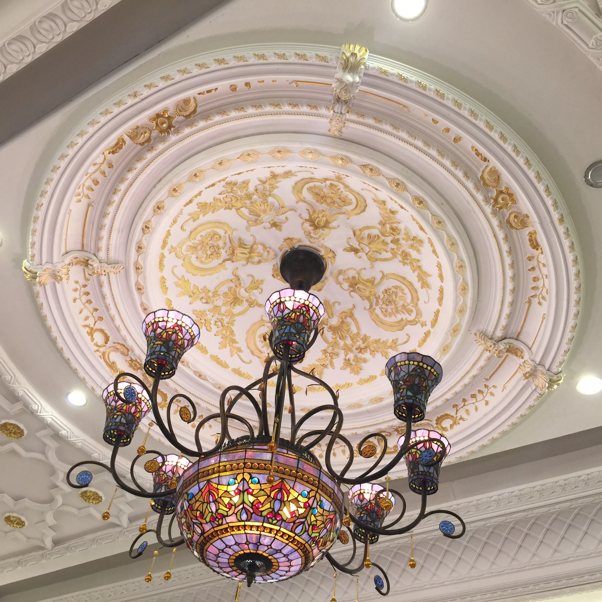 83308 Large PU Ceiling Rose Ceiling Medallions Cheap Home Ceiling Design