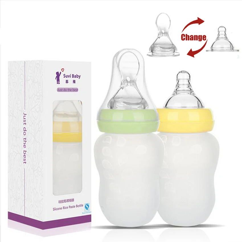 Mamadeira De Silicone 180ml E Colher De Alimentacao Mamadeira Para Bebes Alimentacao Bebe Buy Mamadeiras Alimentacao Colher De Alimentacao Do Bebe Do Silicone Copo De Criancas Garrafa De Agua Garrafas De Enfermagem Do Bebe