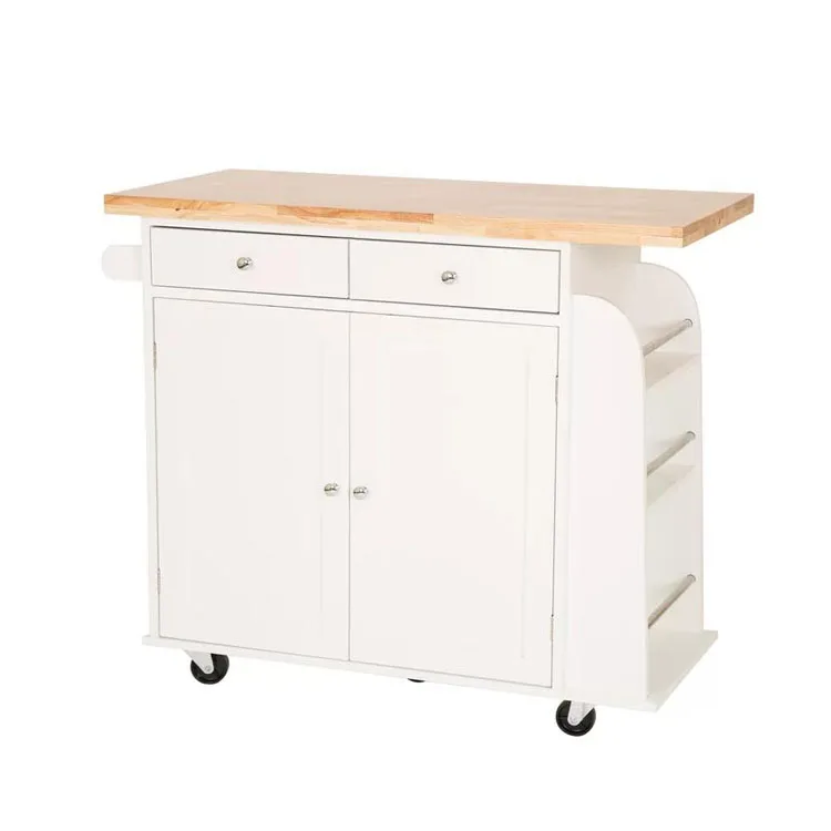 Классическая деревянная мебель Кухонная Тележка с ящиками для кухонного инструмента