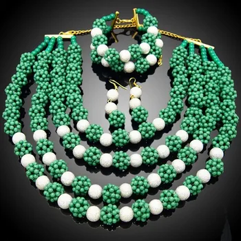 2015 Christmas fashions neck beads designs colorful beads jewelry set cheap indian beads jewellery designs