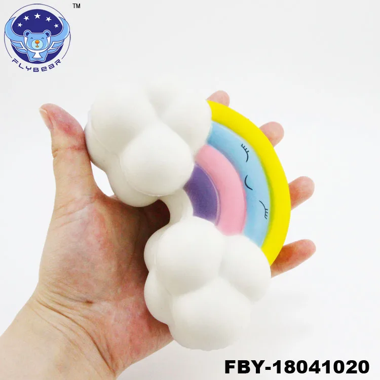 Flybear мягкими замедлить рост Радужный мост Squishies игрушки Рождественский подарок мультфильм крем