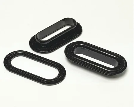 Металлические люверсы овальной формы для одежды и обуви